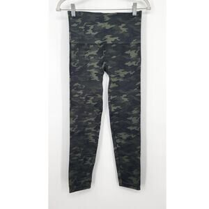 Spanx Look At Me Now Seamless Green‎ Camo Leggings Size Large
